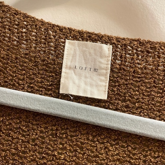 Oak + Fort (Loft 82) Oversized Wool Knit Sweater in Golden Brown - Picture 7 of 15